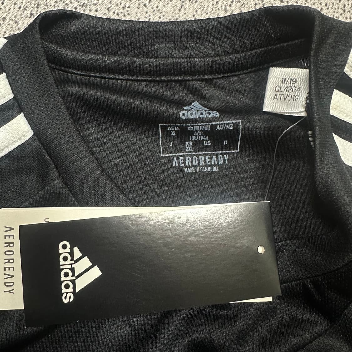 ✨ (새상품) 아디다스 기능성 블랙 롱슬리브  상품이미지3