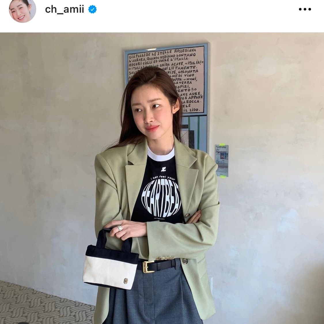 여성44 Courreges 꾸레쥬 링거 반팔 티셔츠 상품이미지3