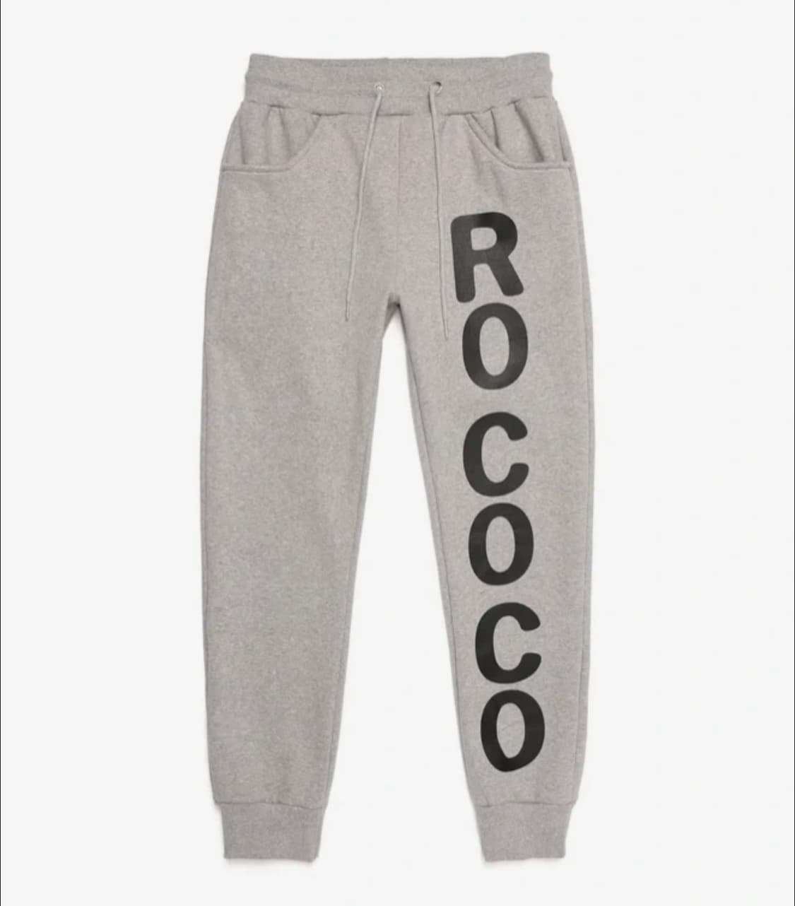 ROCOCO 로고 스웨트 팬츠 M - 새상품 ( 그레이, 블랙 ) 상품이미지1