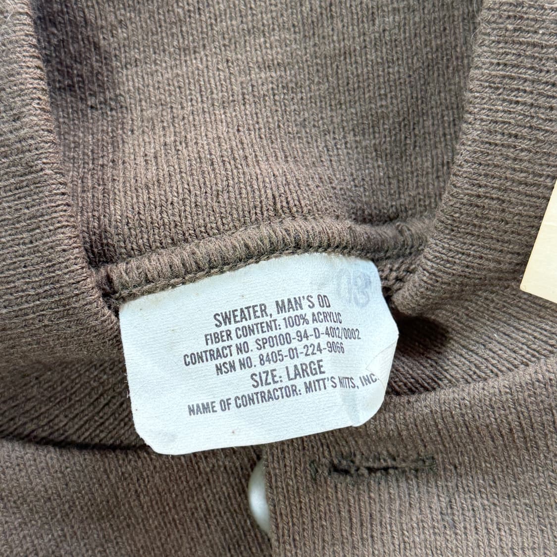 [L] 90s US army IPFU 미군 버튼 코만도 니트 상품이미지7