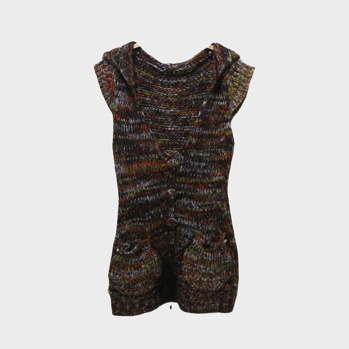 ICHIOKU 반팔 니트 후드 가디건 63489 상품이미지1