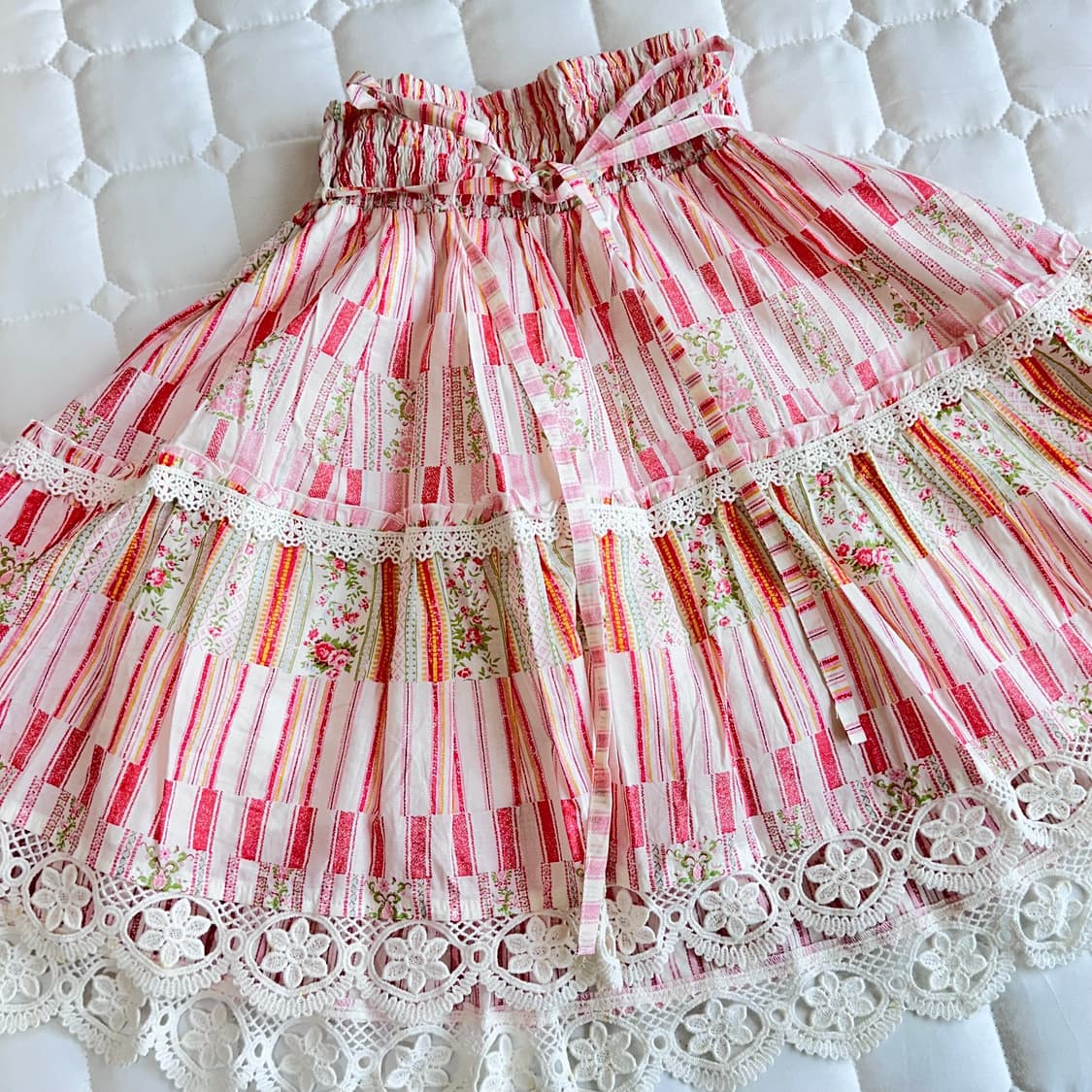 Liz Lisa(리즈리사)  플라워 코튼 레이스 패치스커트 상품이미지2