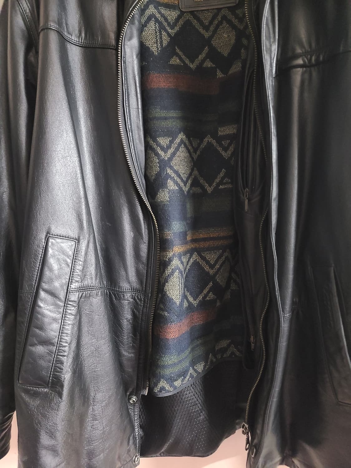 TACOMA 블랙 소가죽 자켓 XL 상품이미지8