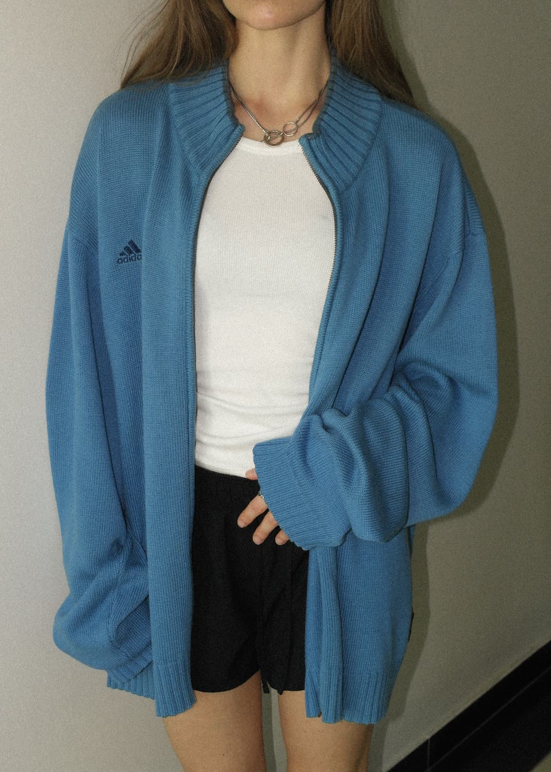 아디다스 롱 니트 집업 상품이미지2