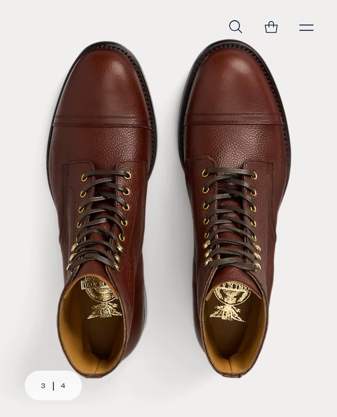 290 RRL 핸드버니시 페블 레더 부츠 리빙스턴 상품이미지9