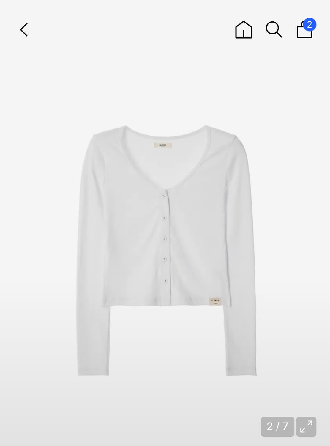G Classic Rib V-neck Cardigan (White) 상품이미지1