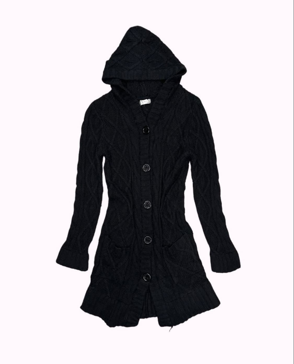 니트 롱 후드 가디건 상품이미지1