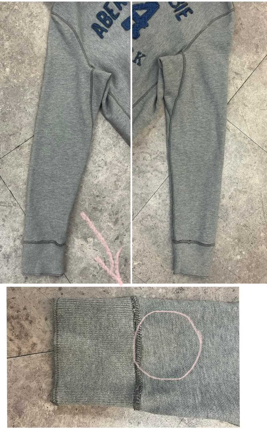 아베크롬비 기모 후드티 그레이 S #csz4165 상품이미지7
