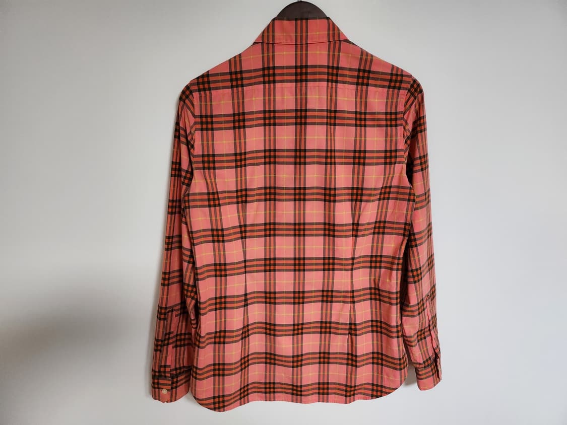 UK6 버버리 핑크 체크 코튼 여성 셔츠 8002969 상품이미지5