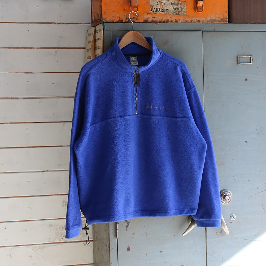 (착용컷) Champion 하프 집업 후리스 (남성용 105) 상품이미지1