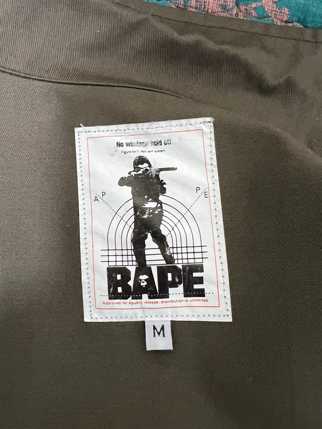 90s 올드 베이프 밀리터리 올리브 카키 셔츠 자켓 니고 상품이미지3
