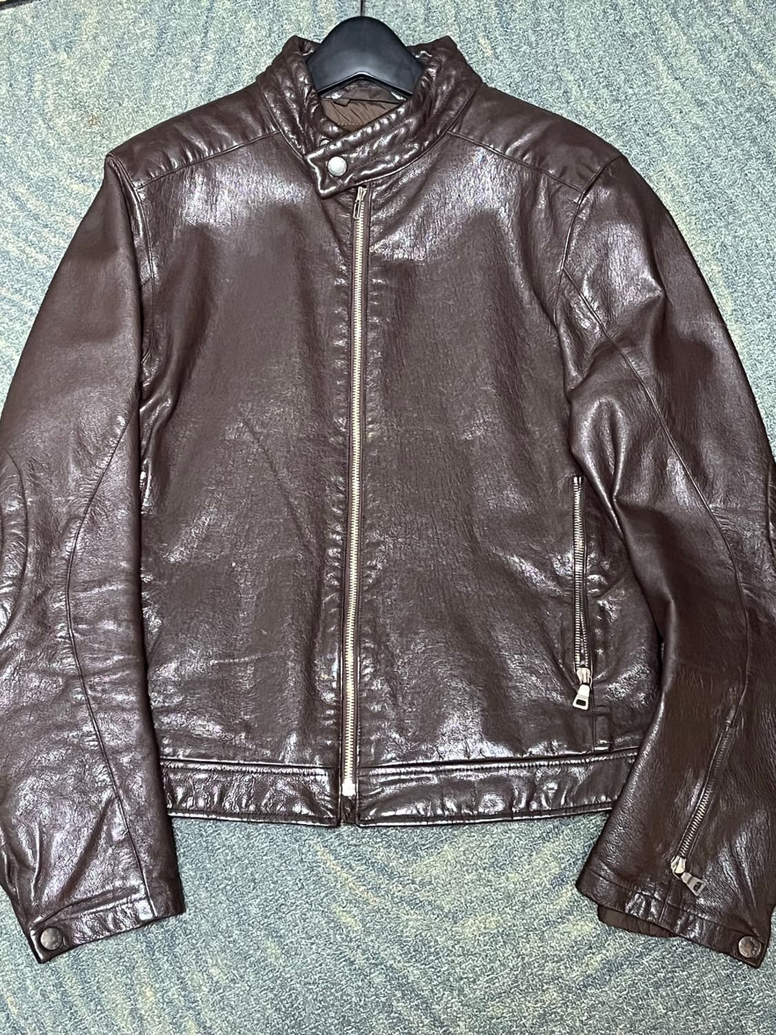 90-00s prada motor leather jacket achive 상품이미지1