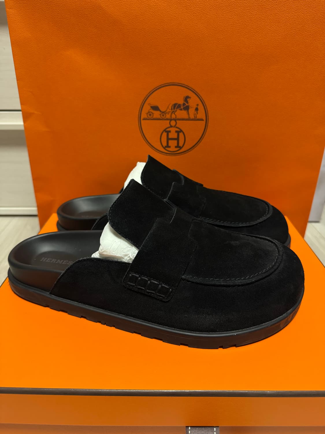 에르메스 고 뮬 스웨이드  상품이미지1