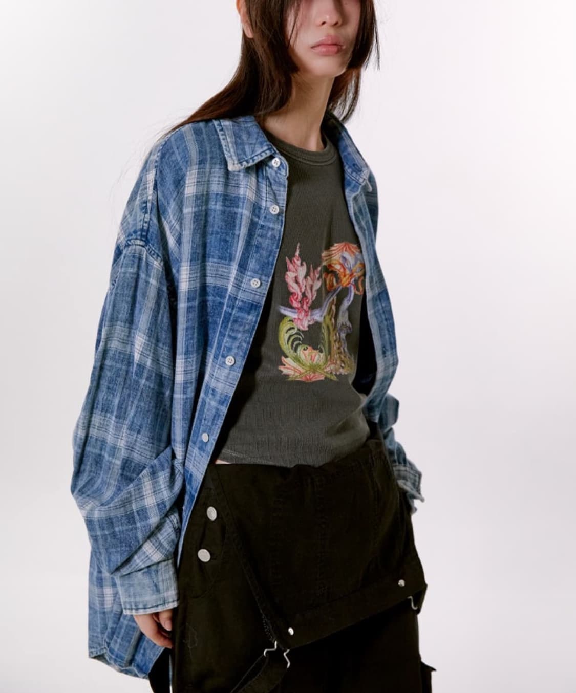 13MONTH 타탄 체크 셔츠 상품이미지4