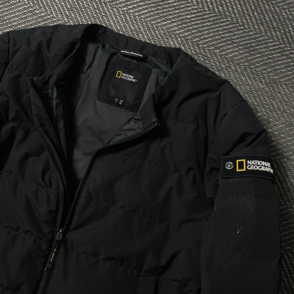 내셔널지오그래픽 로고 와펜 퀼팅 헤론 U넥 경량 다운 점퍼y 4966 상품이미지3