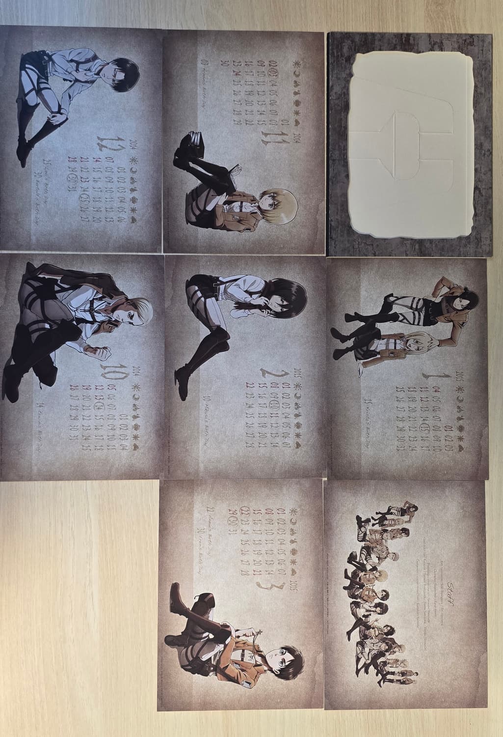 한정판 진격의거인 블루레이박스 조사병단 켈린더 설정 북클릿 일러스트컷 상품이미지3