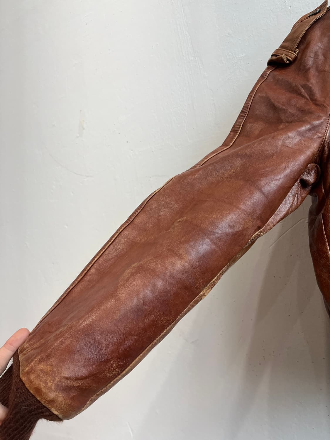 70~80s SILTON 플라이트 봄버 레더 자켓 40 상품이미지3