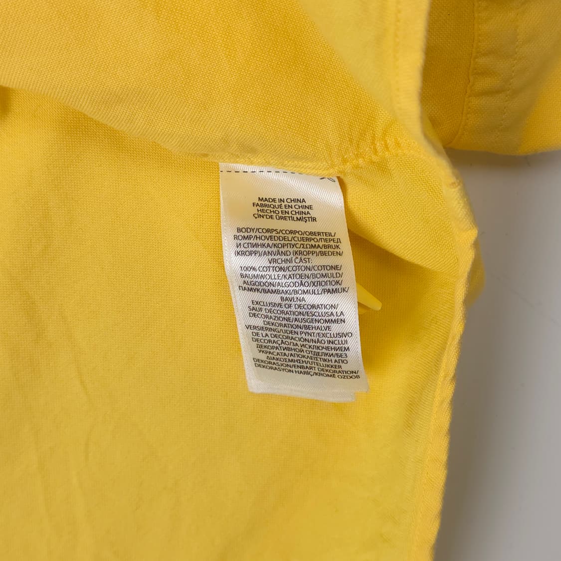 폴로 랄프로렌 클래식핏 코튼셔츠 옐로우 (M) 상품이미지5