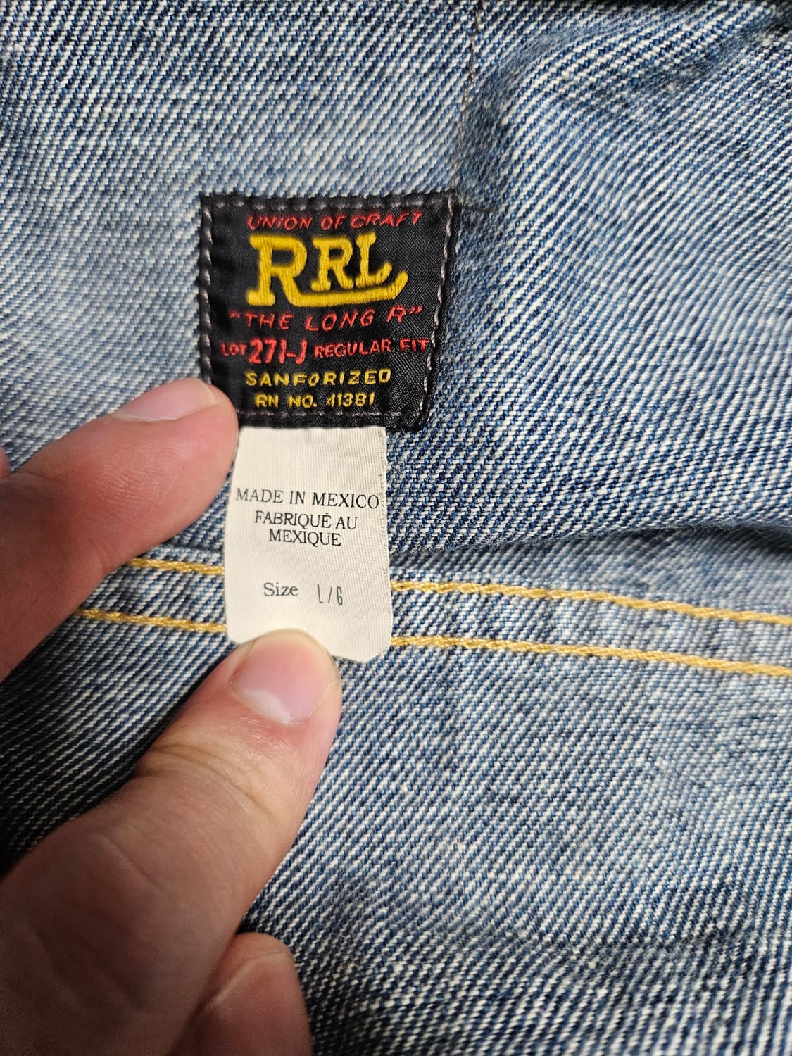 더블알엘 lot 271 데님자켓 상품이미지5