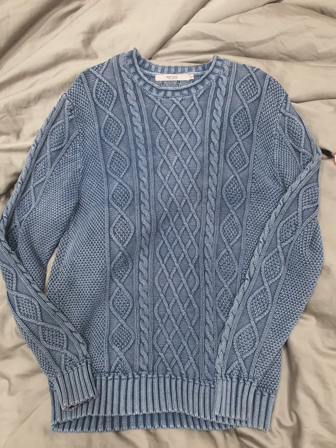 시리즈 가먼트다잉 케이블니트  상품이미지1