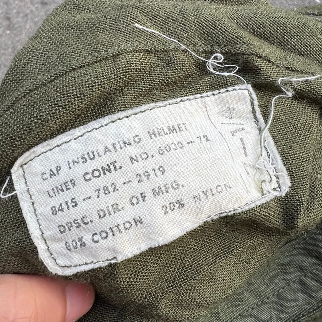 US ARMY 빈티지 방한 헬멧 라이너 상품이미지6