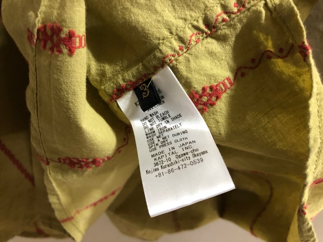 캐피탈 코튼 린넨 시암 스트라이프 밴드칼라 셔츠 3 상품이미지5