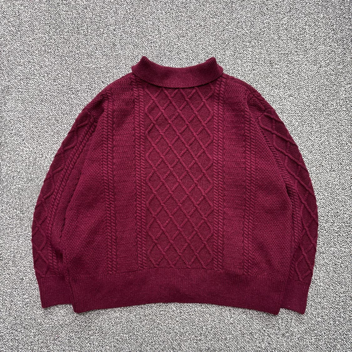 암피스트 피셔맨 가디건 버건디 L 상품이미지4