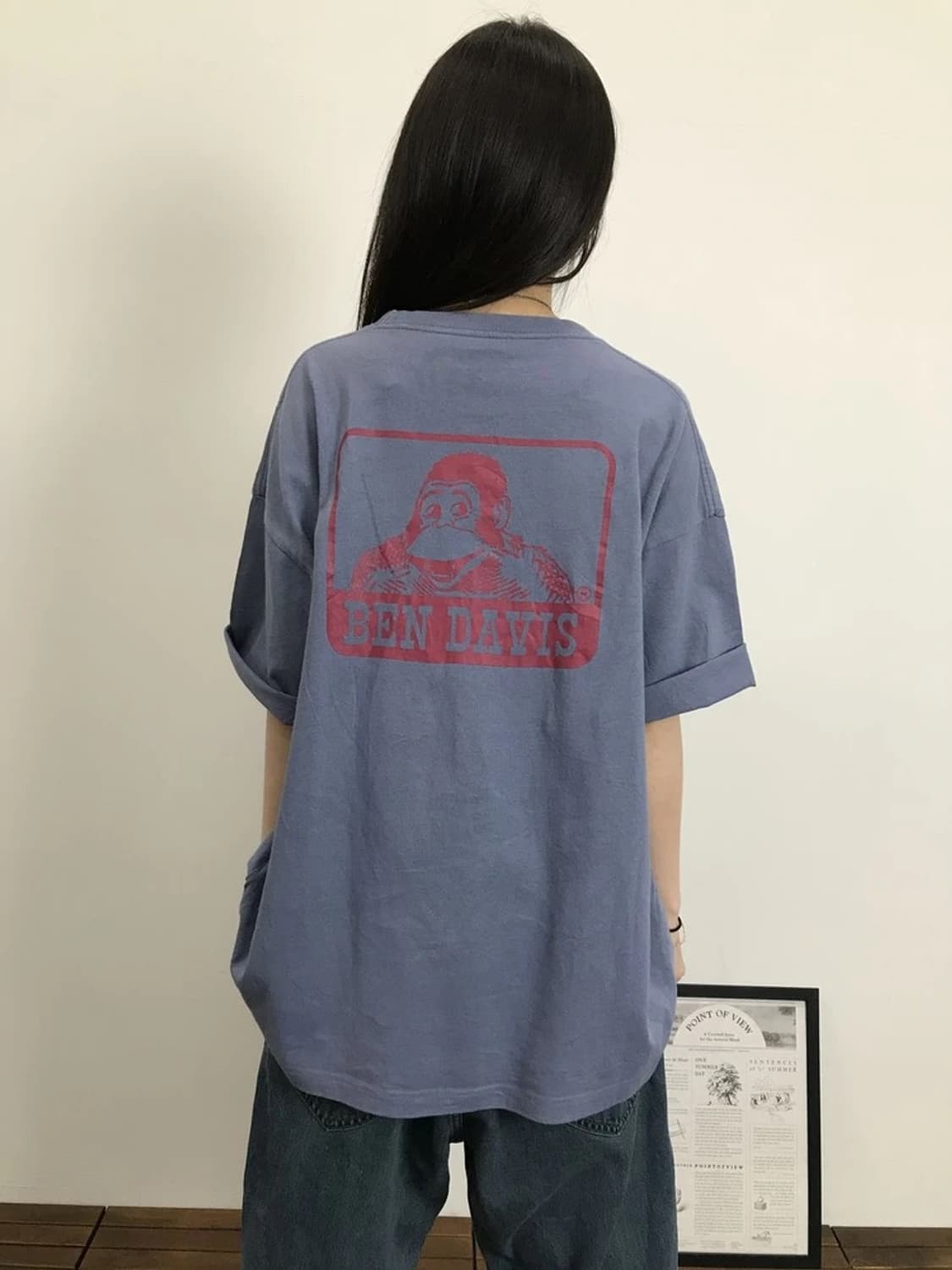 Ben Davis Back Print Gorilla Tee Blue 상품이미지2