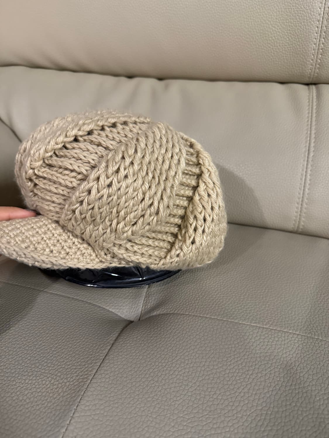 Cable knit newsboy cap 상품이미지3