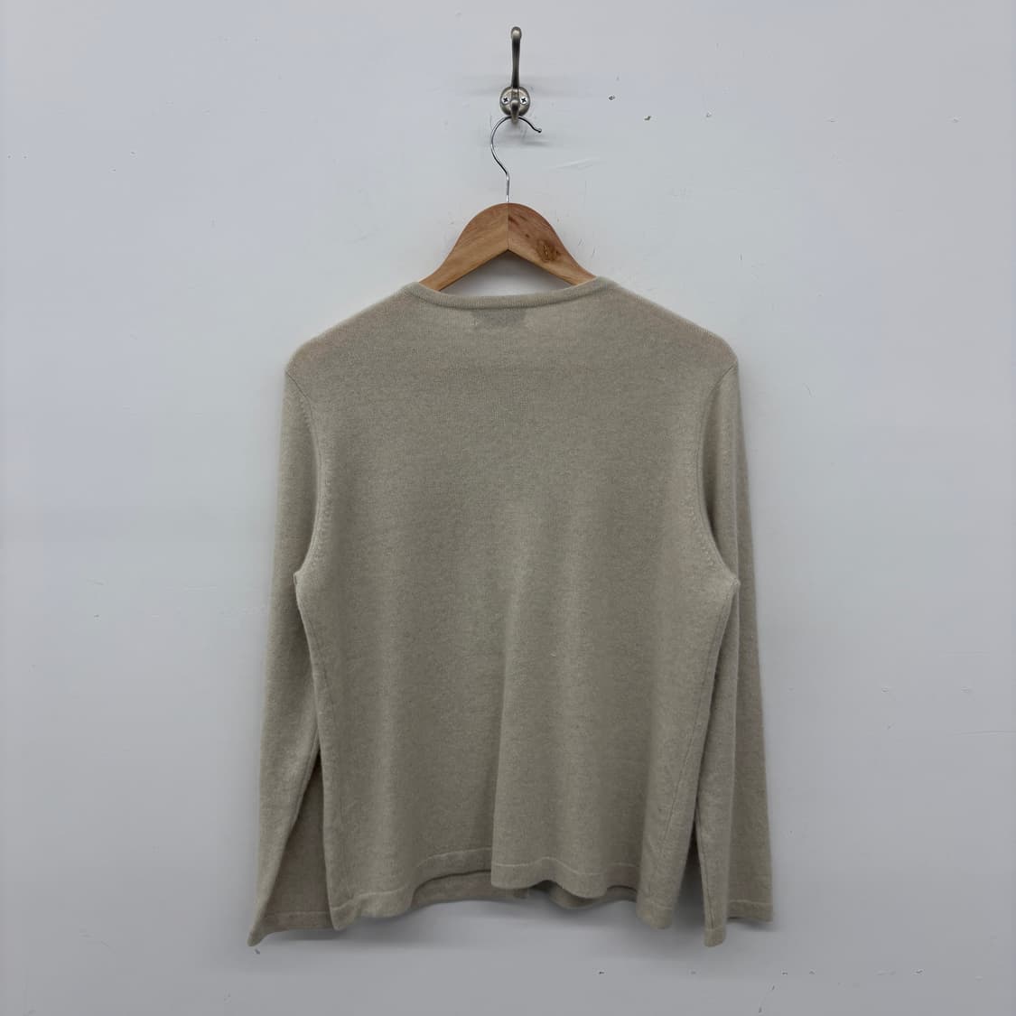 SAMARCAN 빈티지 캐시미어 가디건 아이보리 여성 L 상품이미지5