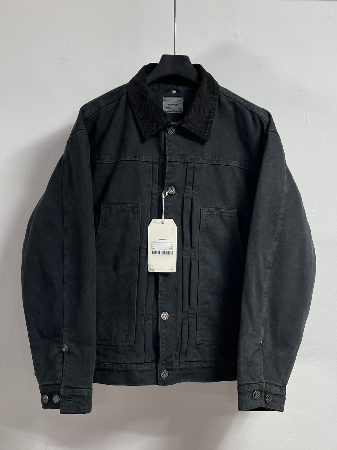 (새상품) 우드먼 피그먼트 워싱 누빔 트러커자켓 (on.344 )  -  상품이미지1