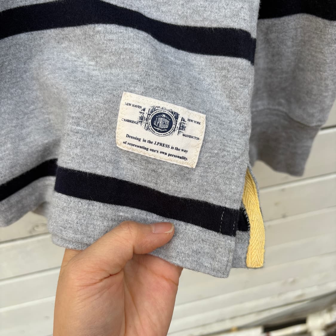 J Press 제이프레스 스트라이프 럭비티 상품이미지4