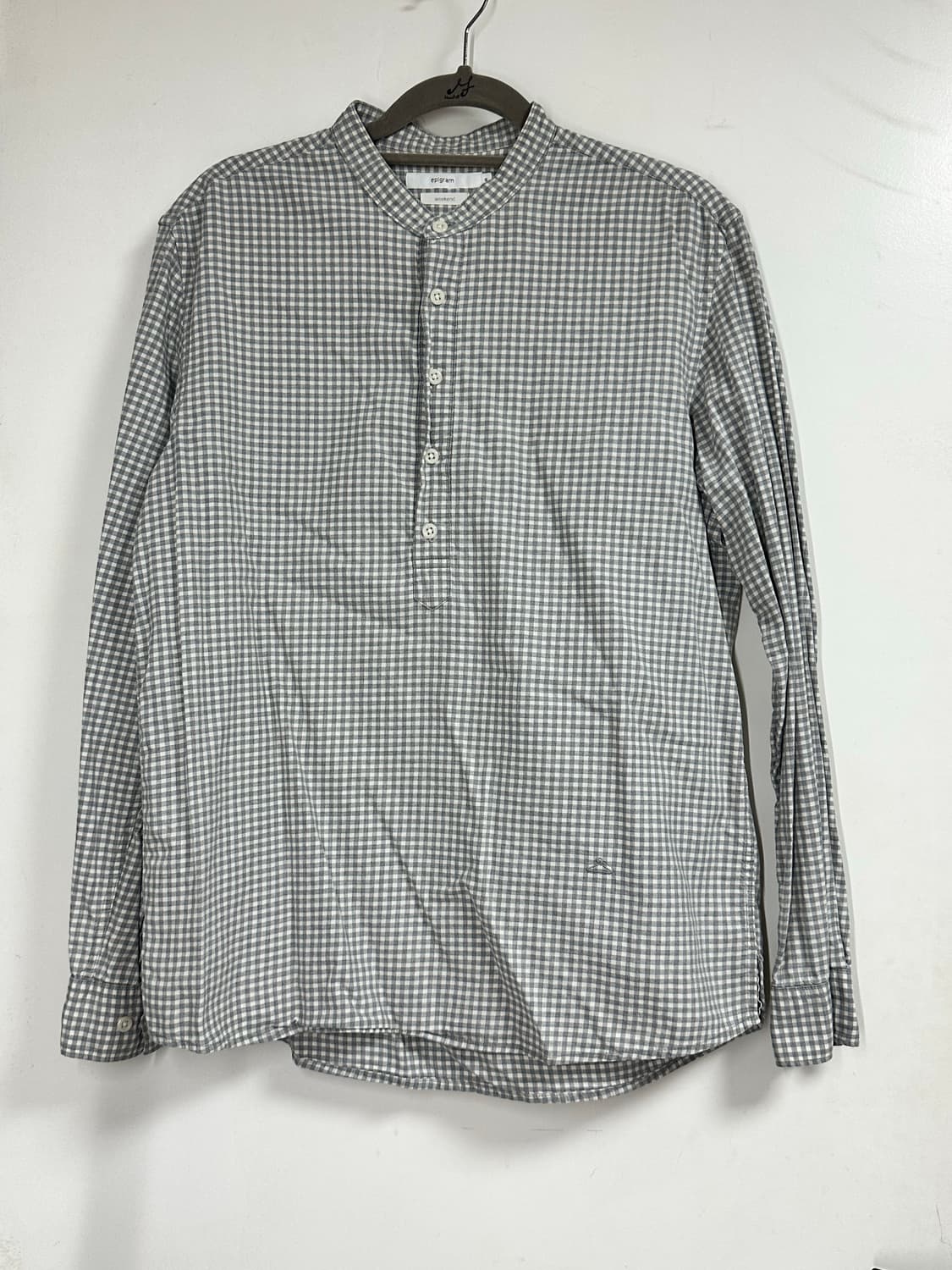 [S] 에피그램 체크 헨리넥 셔츠 상품이미지1