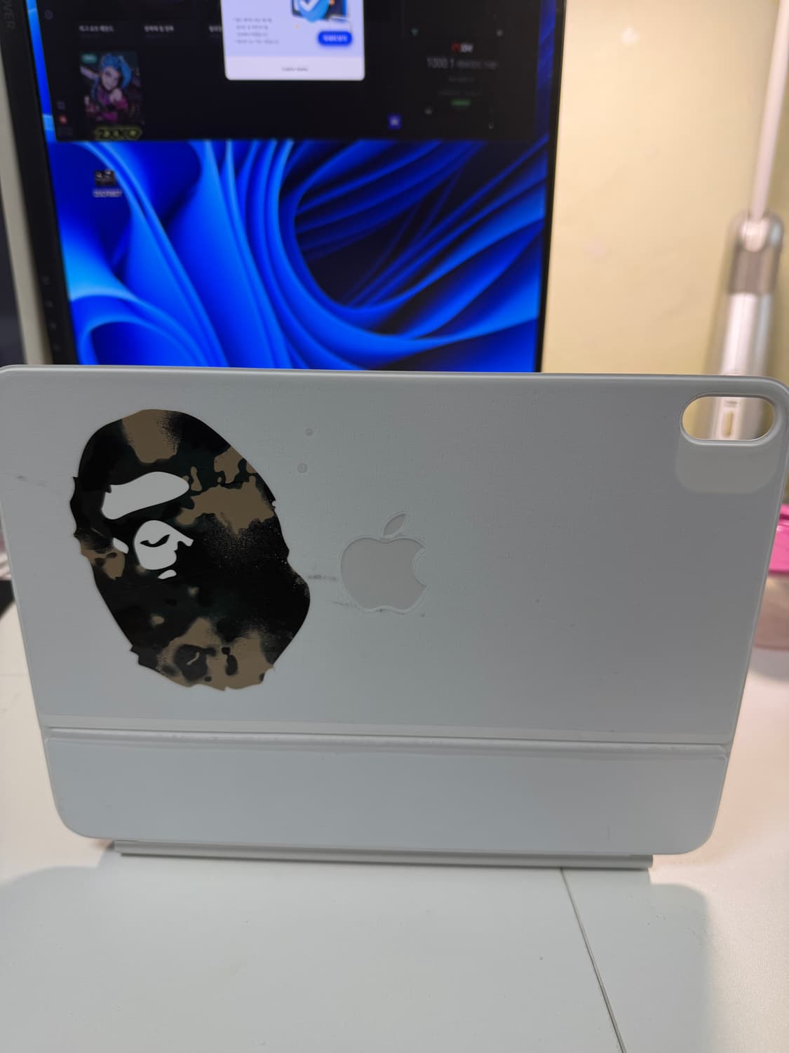 (정품)아이패드 에어 11인치 매직 키보드 화이트 상품이미지3