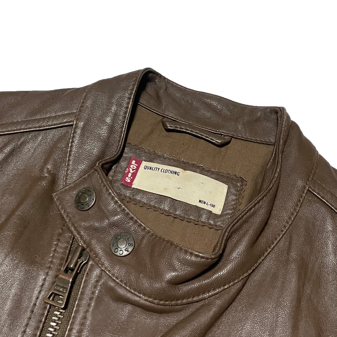 리바이스 브라운 램스킨 레더 베스트 라이더 자켓 상품이미지5