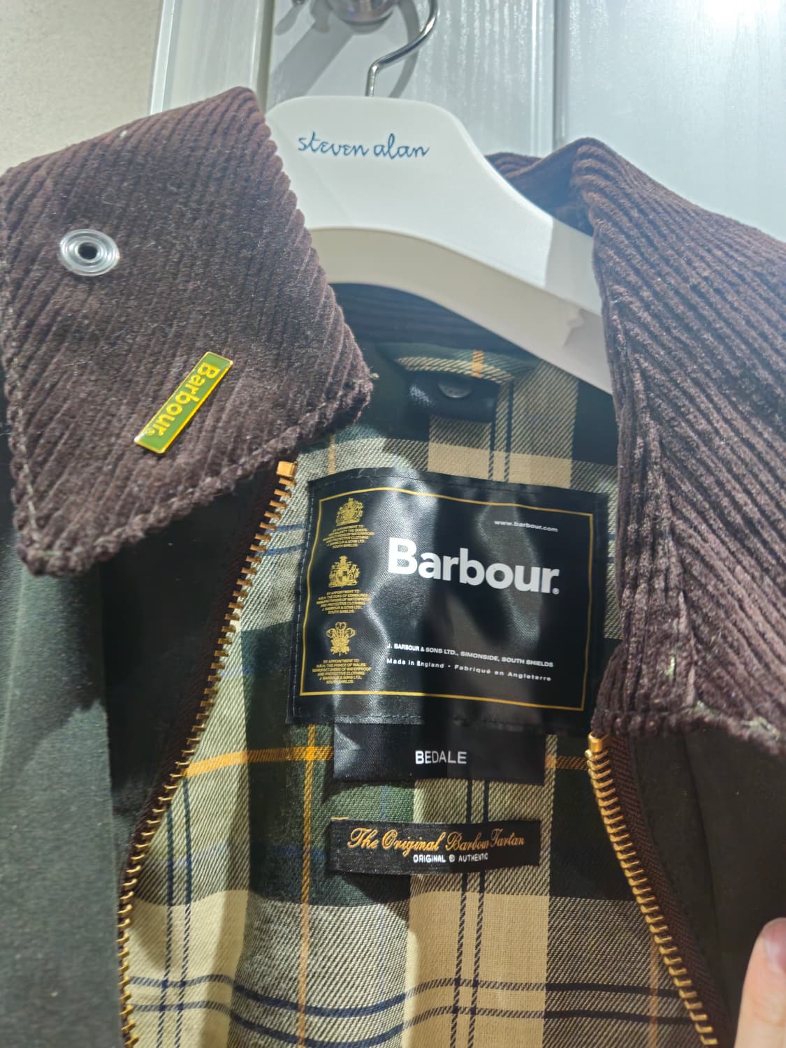 바버 비데일 왁스자켓 36 사이즈  상품이미지3