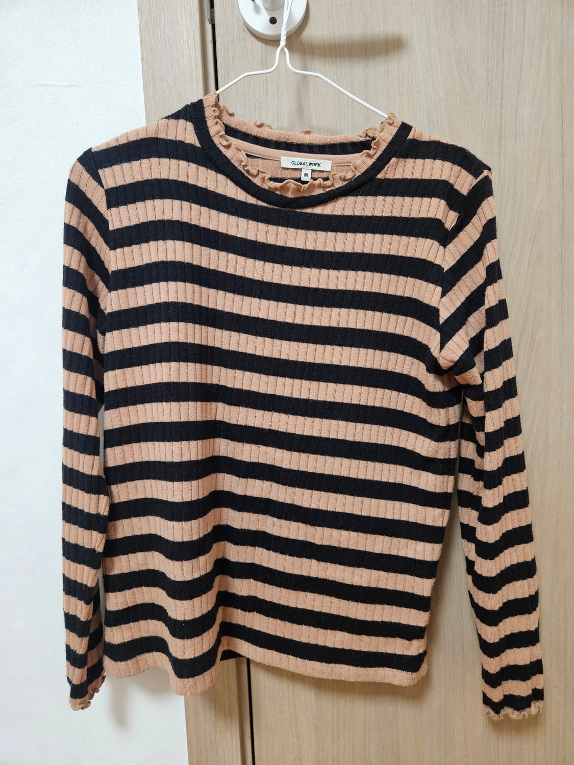 스트라이프 빈티지 골지 니트 상품이미지1