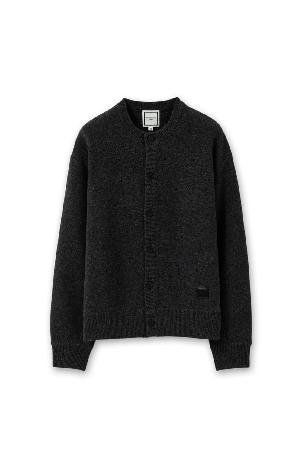 [구매] 우영미 / 24fw 크루넥 가디건 차콜 그레이 46, 48  상품이미지1