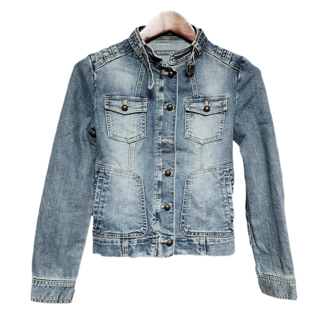 NAFNAF 워시드 데님 청자켓 상품이미지1