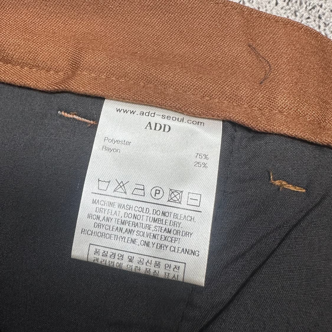 ✨ (바배) ADD 에드 브라운 와이드 팬츠 상품이미지4