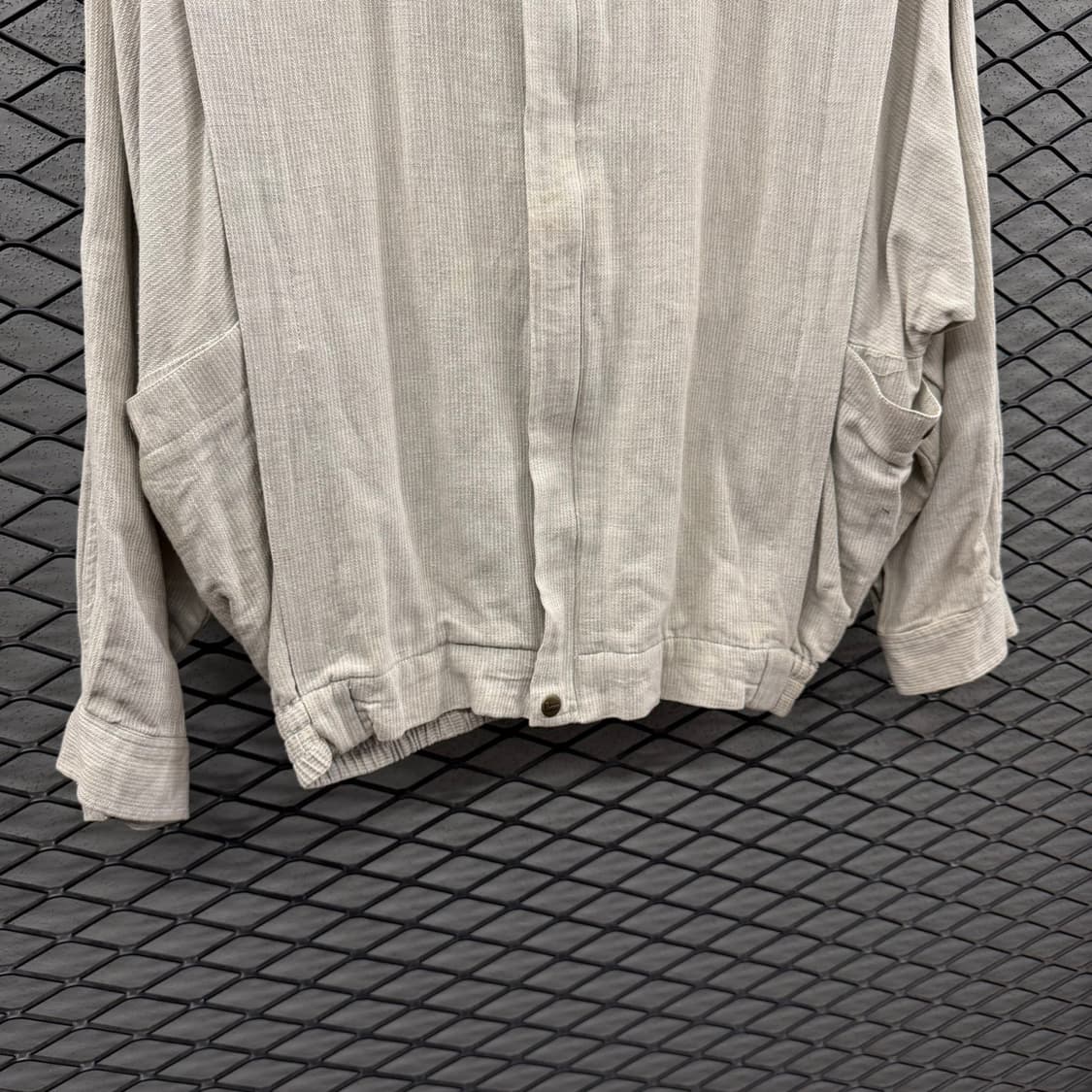 LANCEL 랑셀 스탠드카라 코튼자켓 카라스냅 멀티포켓 디테일 아이보리 상품이미지5