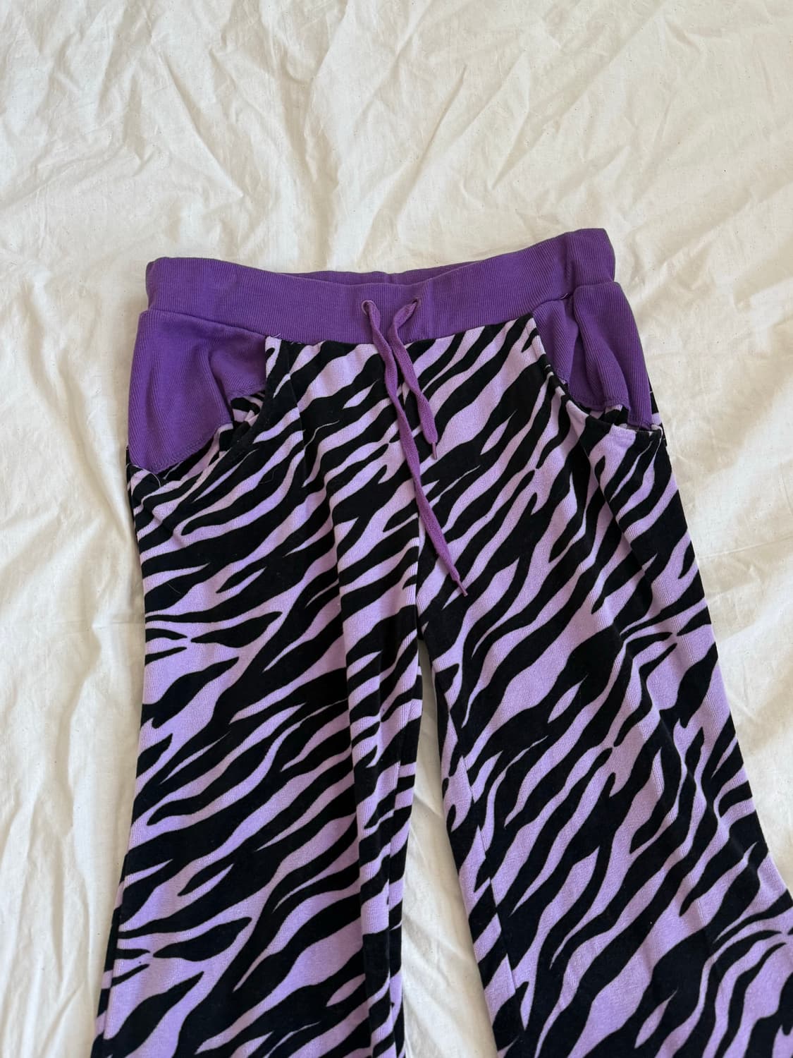 지브라 갸루 부츠컷 팬츠 상품이미지2