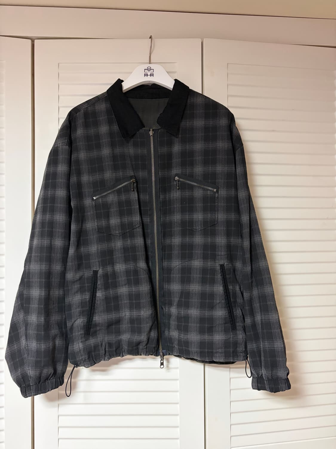 폴리테루 라미체크 블랙체크+라미 올리브 상품이미지1