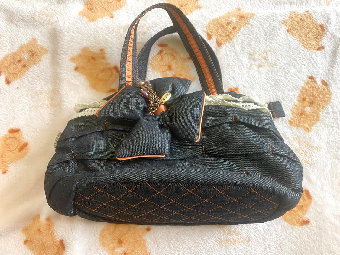 모리걸 빈티지 레이스 리본 토트백 👜🎀 상품이미지3