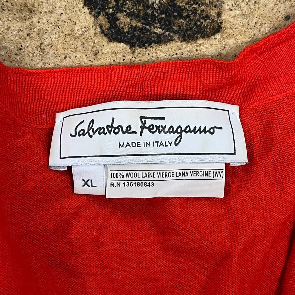 [정품/XL] 살바토레 페라가모 레드 가디건 b15 상품이미지5