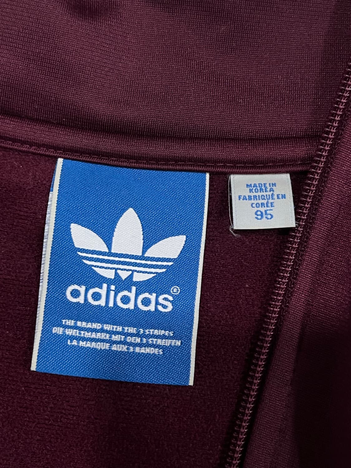 아디다스 파이어버드 져지 트랙탑 95 버건디민트 상품이미지3