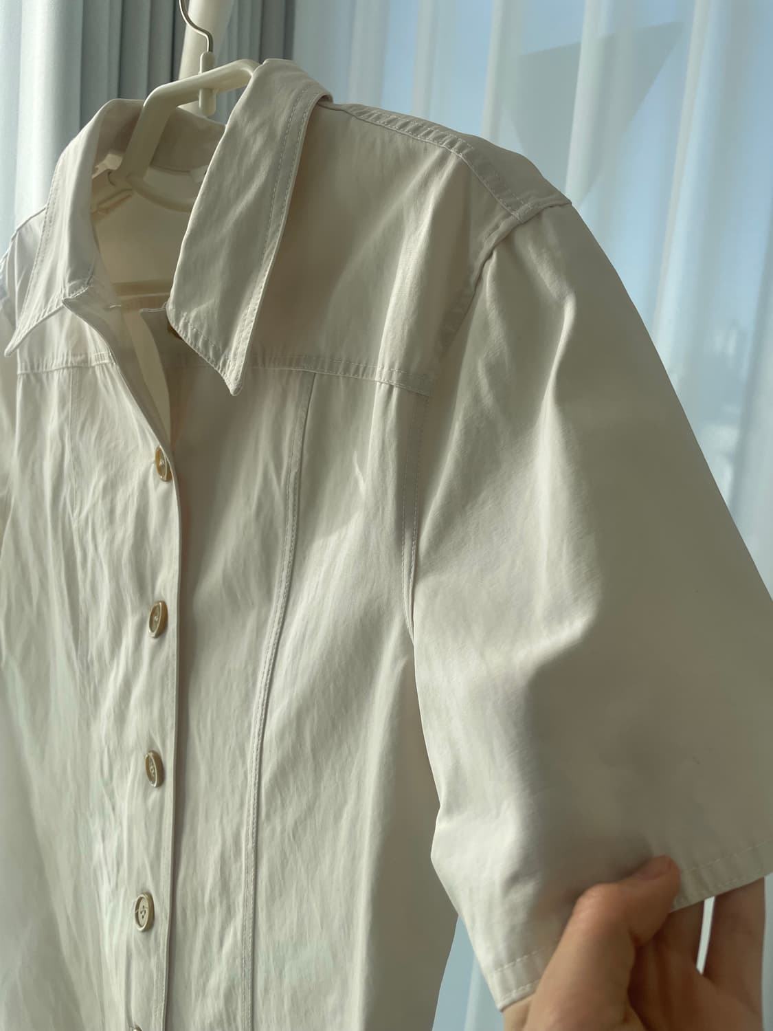 아이보리 셔츠 원피스 자켓 상품이미지3