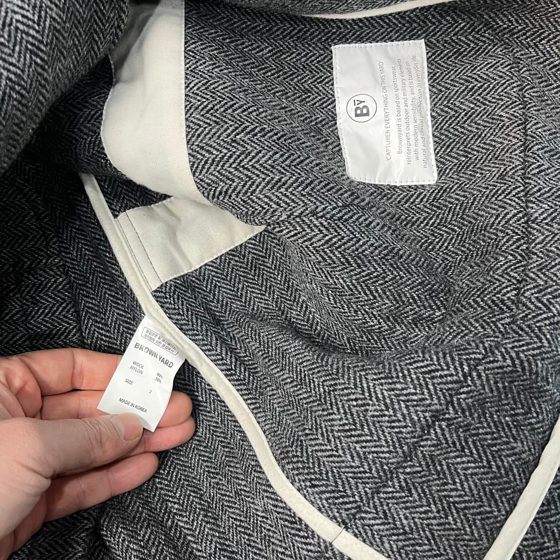 브라운야드 헤링본 자켓 상품이미지5