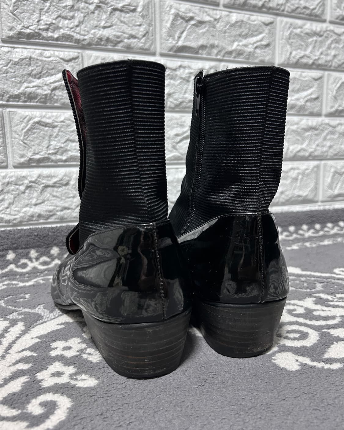 Vero Cuoio 페이던트 엘라스틱 버튼 앵클 부츠 상품이미지4