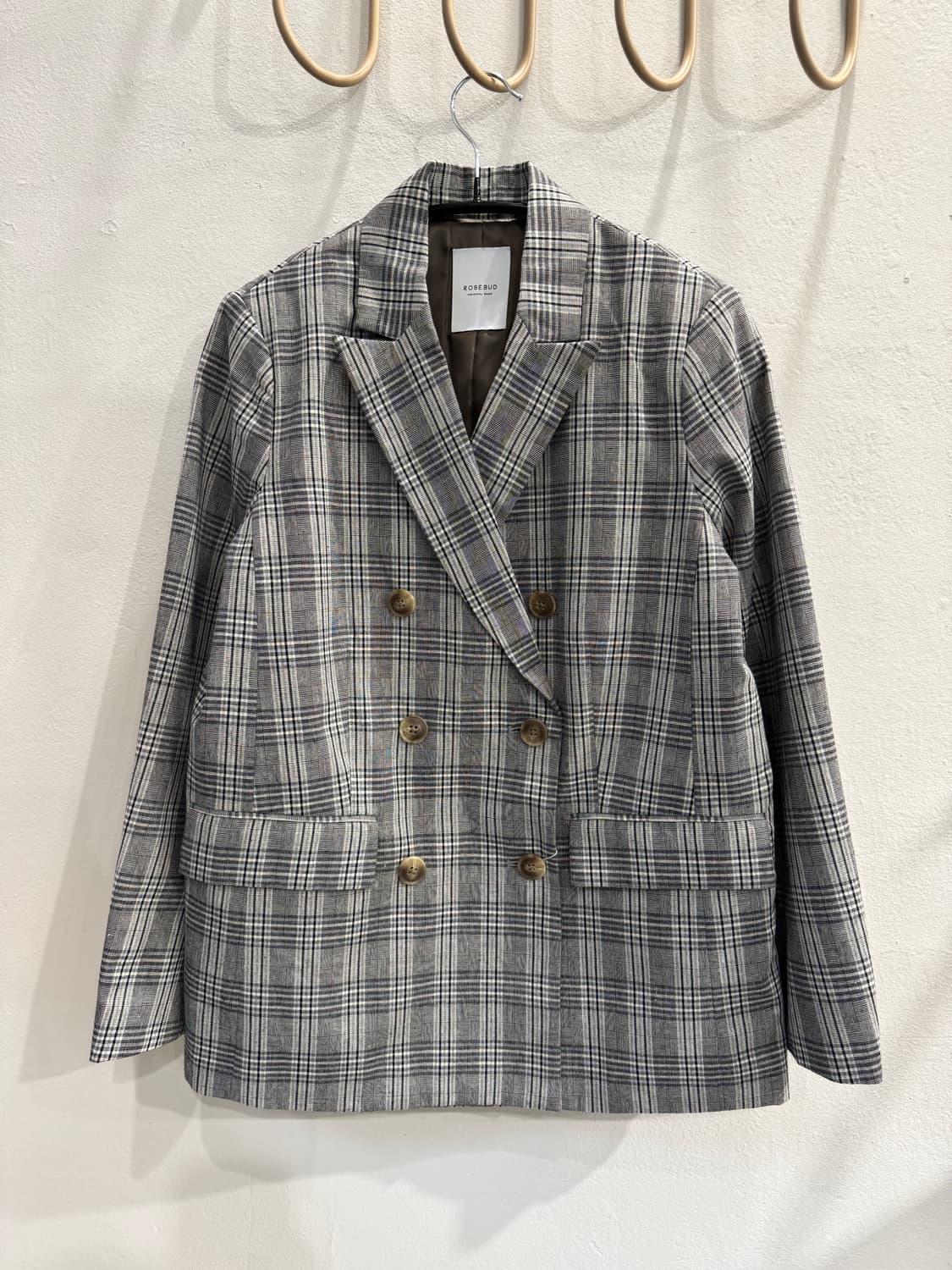 japan vintage 체크 블레이저 상품이미지1